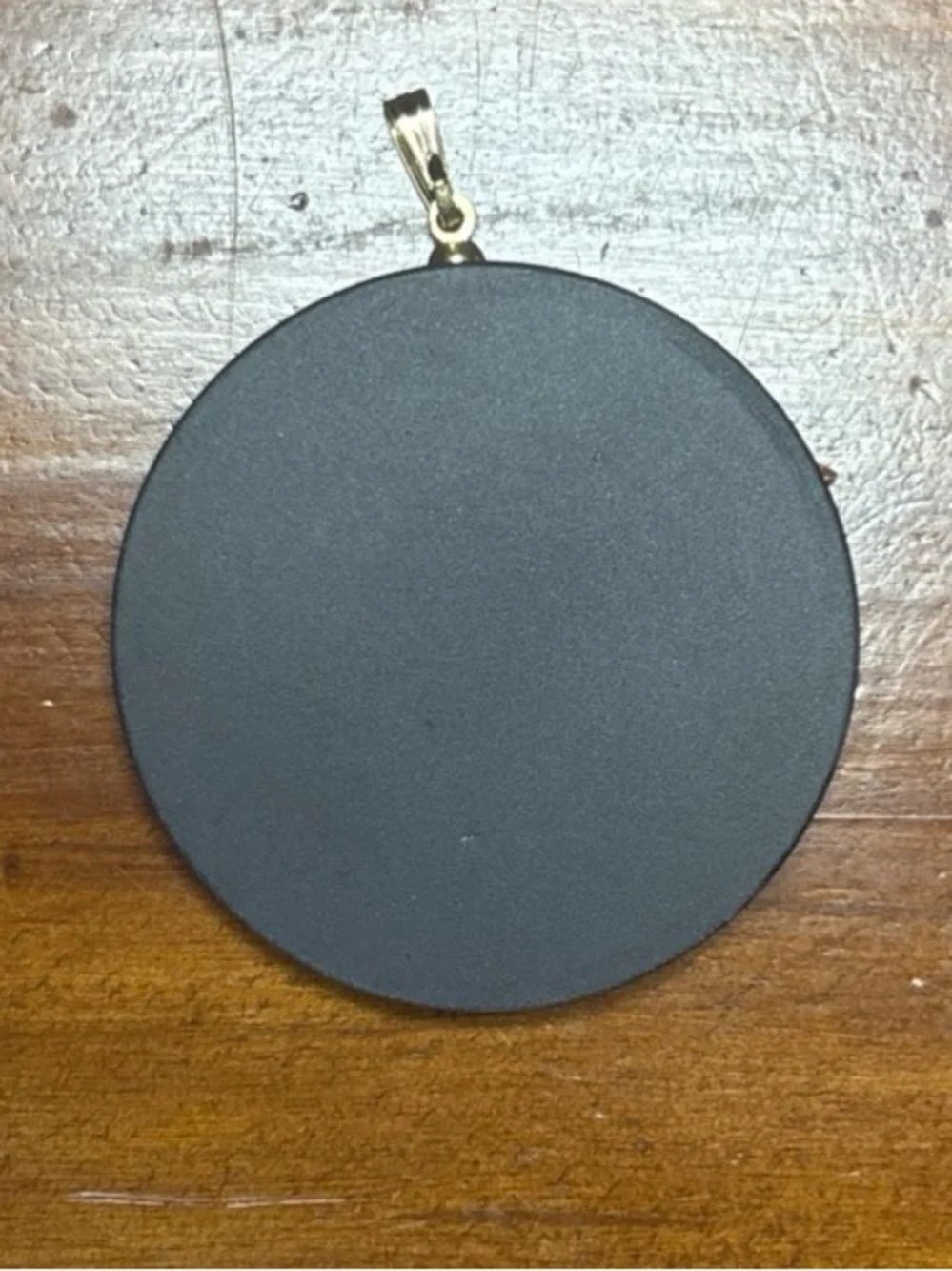 Franklin Mint THE MIDNIGHT SUN Pendant Gold & Platinum on Black Porcelain